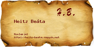 Heitz Beáta névjegykártya